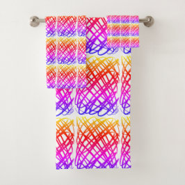 シンプル落書き |イパネマフィルタ |中央タイル | バスタオルセット