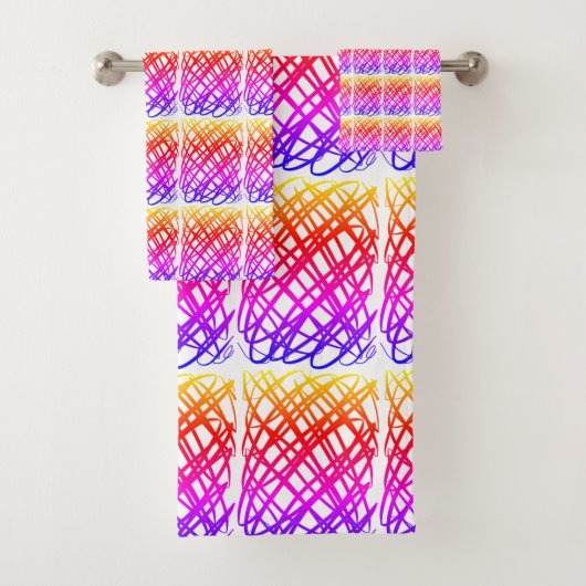 シンプル落書き |イパネマフィルタ |中央タイル | バスタオルセット (インサイチュ)