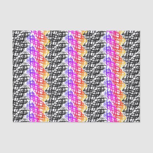 シンプル落書き |ニシンの骨 |ツイスト | 薄葉紙 (正面)