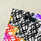 シンプル落書き |ニシンの骨 | ビーチタオル (インサイチュ)