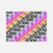 シンプル落書き |ニシンの骨 | フリースブランケット (正面(横))