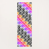 シンプル落書き |ニシンの骨 | ヨガマット (裏面)