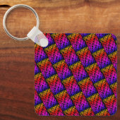 シンプル落書き |ハーフドロップ |黒の背景 | キーホルダー (正面)