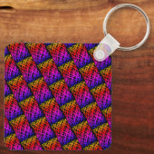 シンプル落書き |ハーフドロップ |黒の背景 | キーホルダー (裏面)