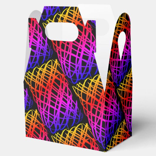 シンプル落書き |ハーフドロップ |黒の背景 | フェイバーボックス (オープン)