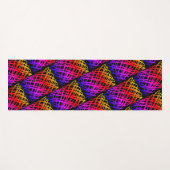 シンプル落書き |ハーフドロップ |黒の背景 | ヨガマット (正面(横))