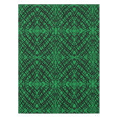 シンプル落書き |鏡タイル |緑 | テーブルクロス (正面)