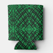 シンプル落書き |鏡タイル |緑 | 缶クーラー (裏面)