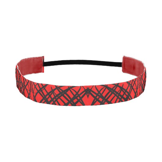 シンプル落書き |鏡タイル |赤 | アスレチックヘッドバンド (正面)