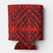 シンプル落書き |鏡タイル |赤 | 缶クーラー (裏面)