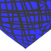 シンプル落書き |鏡タイル |青 | ショートテーブルランナー (コーナー)