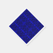 シンプル落書き |鏡タイル |青 | スタンダードカクテルナプキン (角)