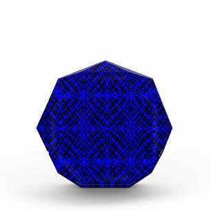 シンプル落書き 鏡タイル 青 フォトブロック