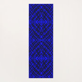 シンプル落書き |鏡タイル |青 | ヨガマット (裏面)