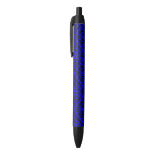 シンプル落書き 鏡タイル 青 黒ボールペン