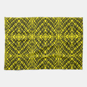 シンプル落書き |鏡タイル |黄色 | キッチンタオル (横)