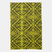 シンプル落書き |鏡タイル |黄色 | キッチンタオル (縦)