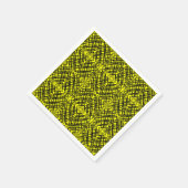 シンプル落書き |鏡タイル |黄色 | スタンダードカクテルナプキン (角)