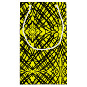 シンプル落書き |鏡タイル |黄色 | スモールペーパーバッグ (裏面)