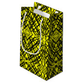 シンプル落書き |鏡タイル |黄色 | スモールペーパーバッグ (裏面アングル)