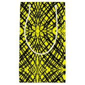 シンプル落書き |鏡タイル |黄色 | スモールペーパーバッグ (正面)