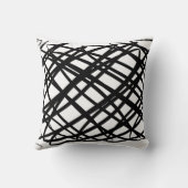 シンプル落書き |黒 | クッション (裏面)