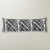 シンプル落書き |黒 | ボディピロー (裏面)