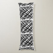 シンプル落書き |黒 | ボディピロー (正面縦)