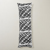 シンプル落書き |黒 | ボディピロー (裏面 (縦))