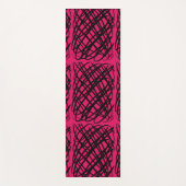 シンプル落書き |黒 |中央タイル | Ruby | ヨガマット (正面)