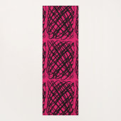 シンプル落書き |黒 |中央タイル | Ruby | ヨガマット (裏面)