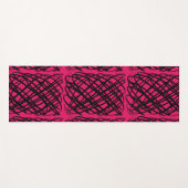 シンプル落書き |黒 |中央タイル | Ruby | ヨガマット (正面(横))