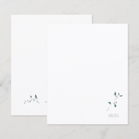 シンプル葉カスタム紙 (正面/裏面)