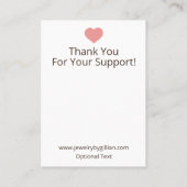 シンプル葉スフラワーズネックレス&イヤリングディスプレイ 名刺 (裏面)