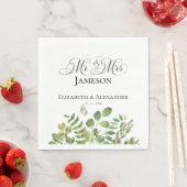 シンプル葉ミセス・ウェディングレセプション スタンダードランチョンナプキン (インサイチュ)