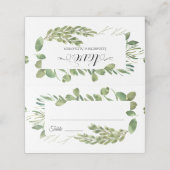 シンプル葉結婚株 プレイスカード (外部開封)