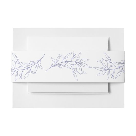 シンプル葉結婚病 招待状ベリーバンド (正面例)