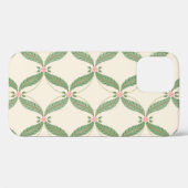 シンプル葉花格子パターン Case-Mate iPhoneケース (裏面 (横))