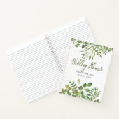 シンプル葉 |と引用文 |ウェディングプランナー ノートブック (内部)