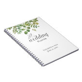 シンプル葉、ウェディングプランナー ノートブック (右側)