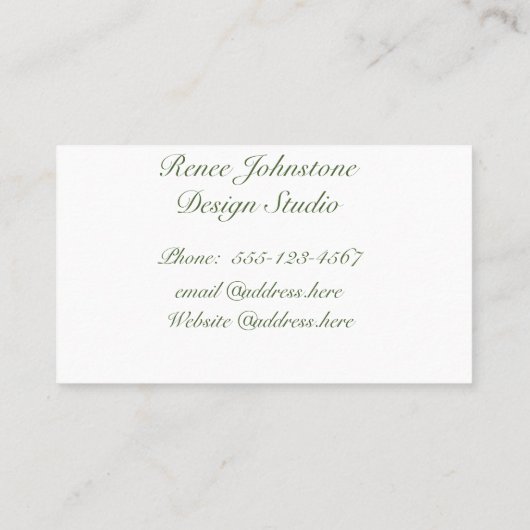 シンプル葉 名刺 (裏面)