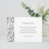 シンプル葬エレガント悔やみや弔慰死別 サンキューカード (スタンド正面)