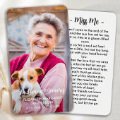 シンプル葬モダン写真記念祈りの言葉カード