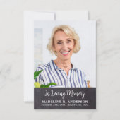 シンプル葬モダン影記念悔やみや弔慰 サンキューカード (正面)