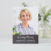 シンプル葬モダン影記念悔やみや弔慰 サンキューカード (スタンド正面)