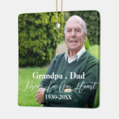 シンプル葬儀カスタム記念写真 セラミックオーナメント (左)