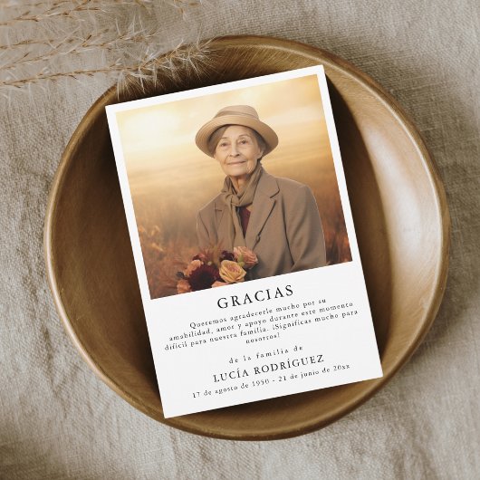 シンプル葬儀グラシアススペインの写真 サンキューカード