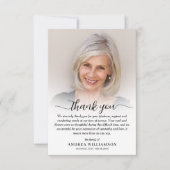 シンプル葬儀フォト悔やみや弔慰 サンキューカード (正面)