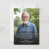 シンプル葬儀フォト悔やみや弔慰 サンキューカード (正面)