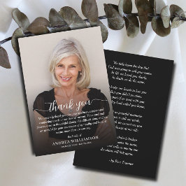 シンプル葬儀フォト悔やみや弔慰 サンキューカード